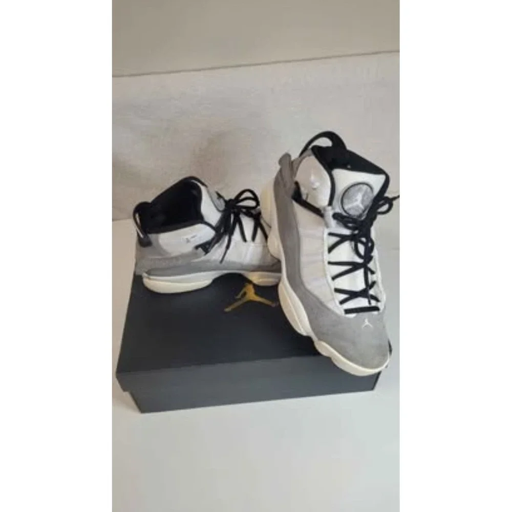 Jordan 6 Rings Light Smoke Grey White Black FJ4650-077 Size 9 Basketball Shoe